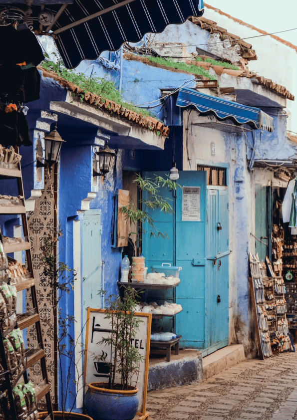 marokko blaue stadt